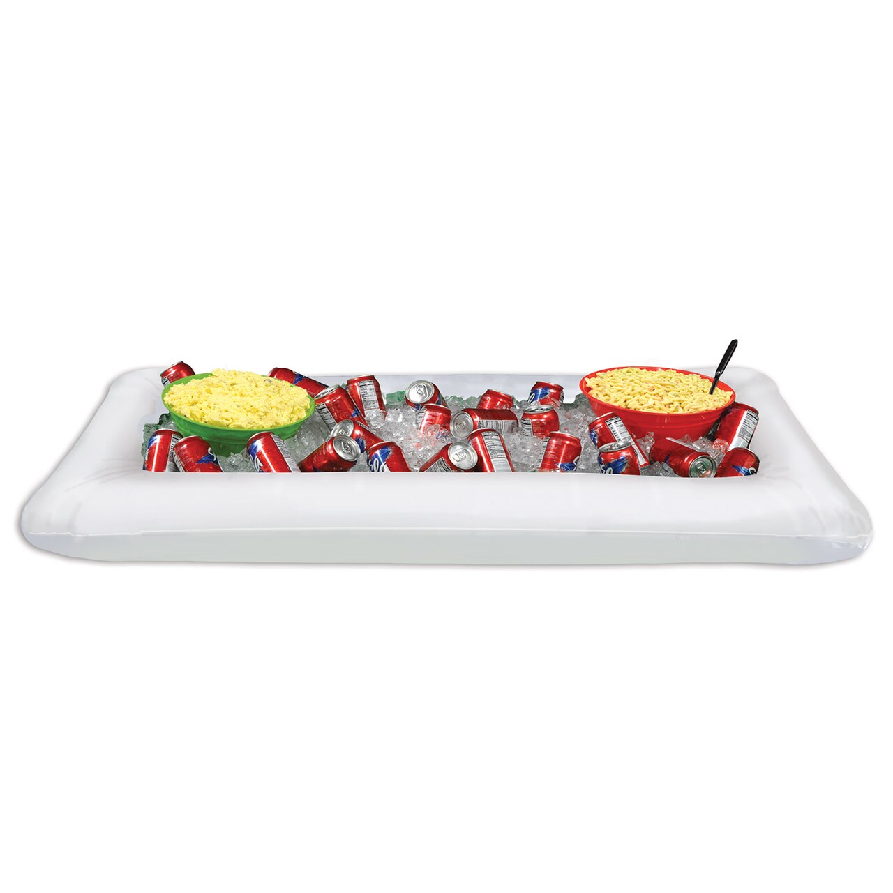 Beistle 28in.W x 4Feet 5¾in.L Inflatable White Buffet Cooler - 6 Pack